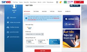 Để có thể tham gia chơi Bắn Cá Sin88 đòi hỏi anh em phải nạp tiền trước khi tham gia