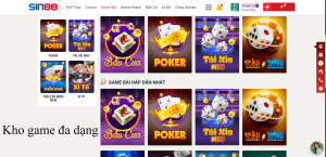 Giới thiệu Sin88 về các kho game