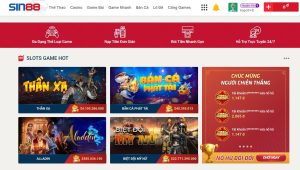Giao diện nhà cái Sin88 đa dạng các game hot nhất hiện nay
