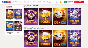 Tổng hợp các thông tin về game bài Sin88