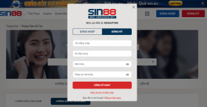 Hướng dẫn các bước đăng ký tài khoản SIN88