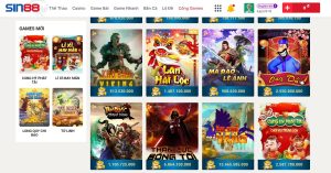 Những trò chơi nổ hũ nổi bật tại sin88
