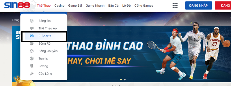 Khuyến mãi SIN88 được bổ sung liên tục tại E - sport 